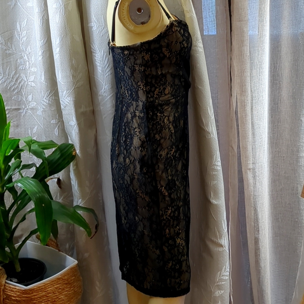 Bebe Black Lace Cocktail Dress - Picture 8 of 10